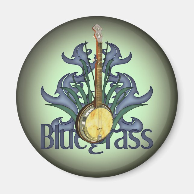 Bluegräs Banjo Design Magnets Magnet (Framsidan)