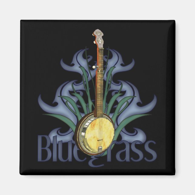 Bluegräs Banjo Design Magnets Magnet (Framsidan)