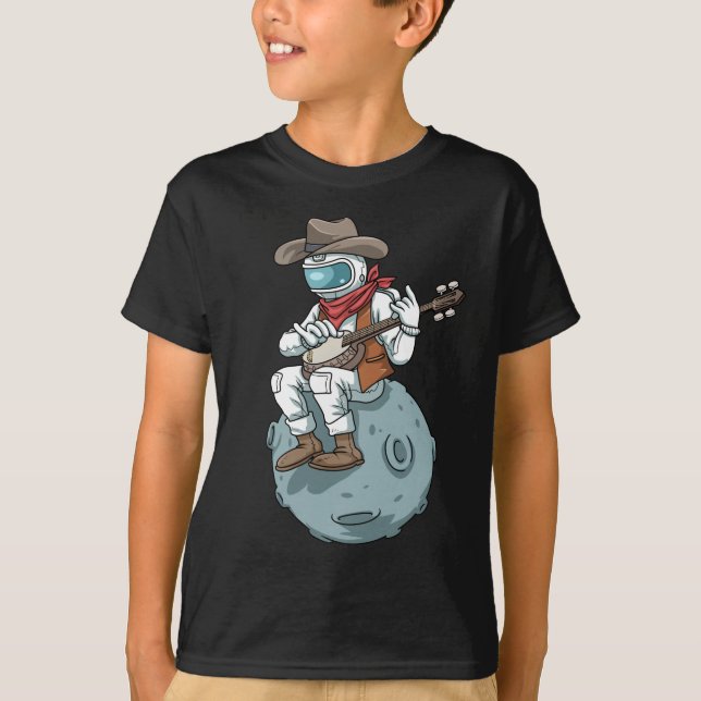 Bluegräs Banjo Land Music Banjo Gift Cowboy T Shirt (Framsida)