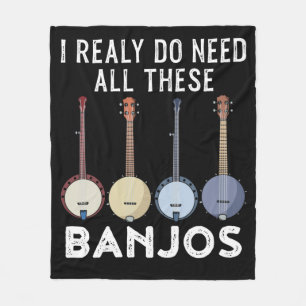 Bluegräs Banjo Land Music Stringband Banjo Fleecefilt