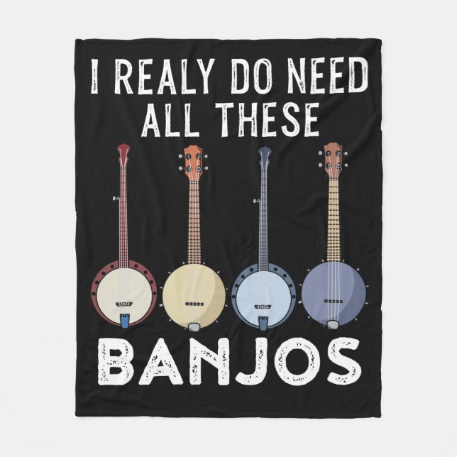Bluegräs Banjo Land Music Stringband Banjo Fleecefilt (Framsidan)