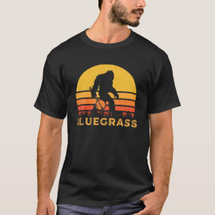 Bluegräs Bigfoot Shirt Sasquatch med Banjo Tee G