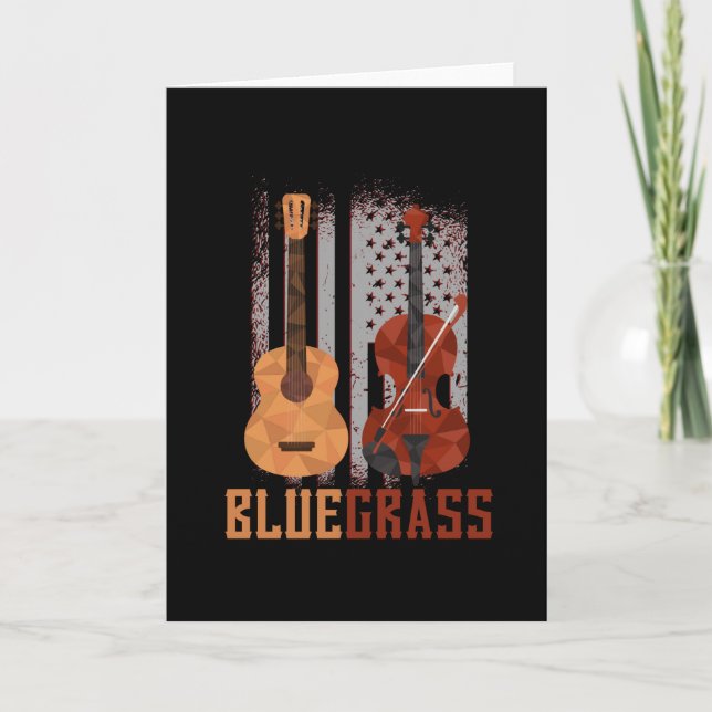 Bluegräs Guitar Mandolin Resonator USA Kort (Framsida)