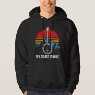 Bluegräs Musician Banjo Player Music Mountains Hoodie