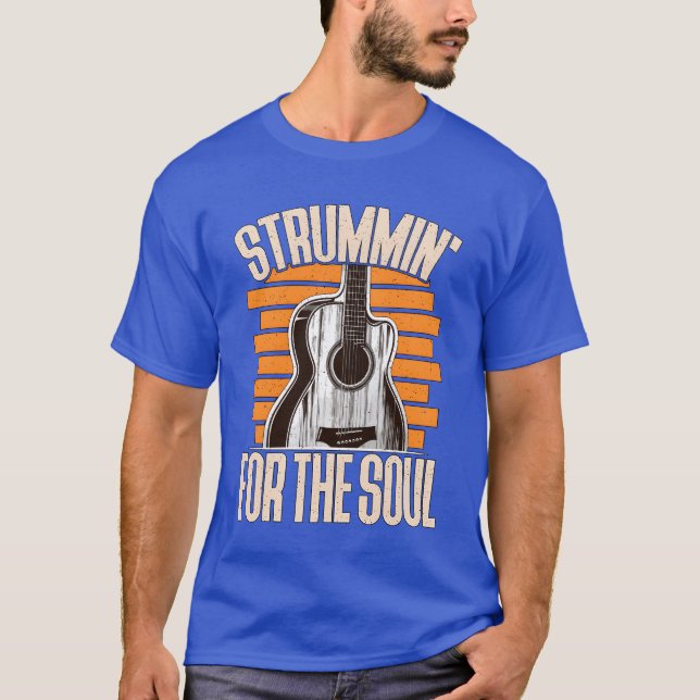 Bluegrass Music Strummin' for Soul Music Älskare T Shirt (Framsida)