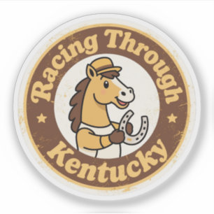 Bluegrass State Pride Kentucky Hästkapplöpning Vin Klistermärken