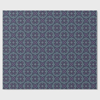 blueish floral tiling pattern presentpapper