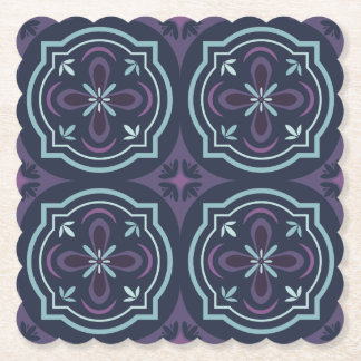 blueish floral tiling pattern underlägg papper