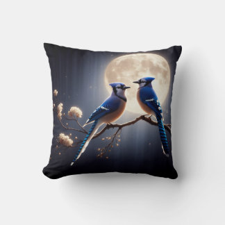 Bluejay Whisper – Tranquil Forest Songbird Art Kudde