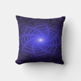 BlueLotus Fractal Flower Throw Pillow Kudde