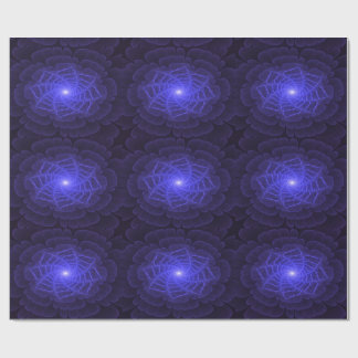 BlueLotus Fractal Flower Wrapping Paper Presentpapper