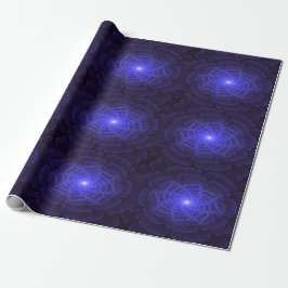 BlueLotus Fractal Flower Wrapping Paper Presentpapper