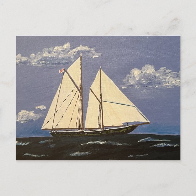Bluenose, en tävla båt vykort (Framsida)