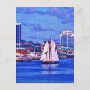 Bluenose skonarebåt i Halifax Nova Scotia Vykort