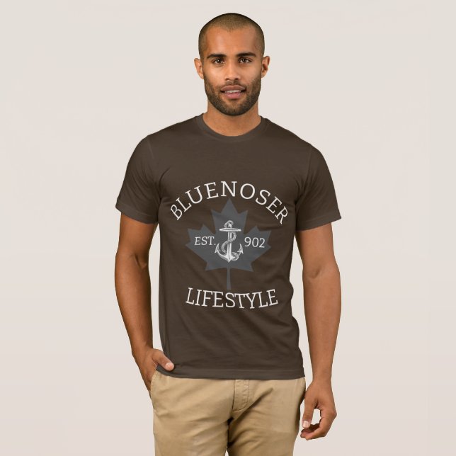 Bluenoser Lifestyle Maple löv 902 Eh! T Shirt (Hel framsida)