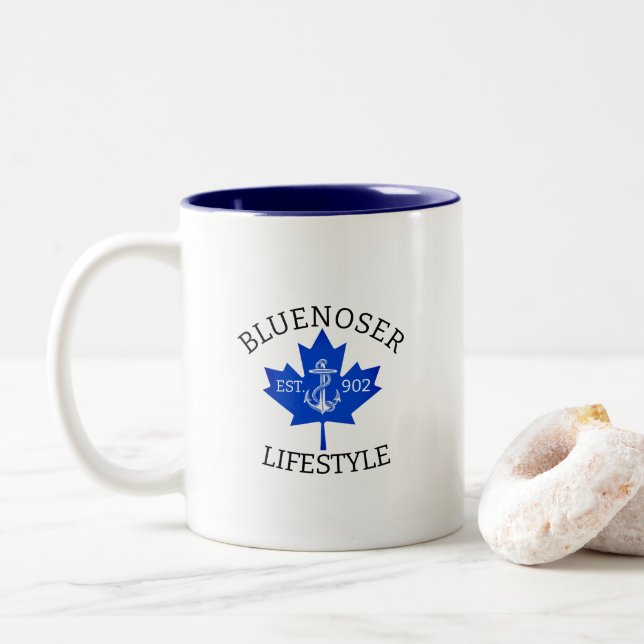Bluenoser Lifestyle Maple löv 902 Eh! Två-Tonad Mugg (Med munk)