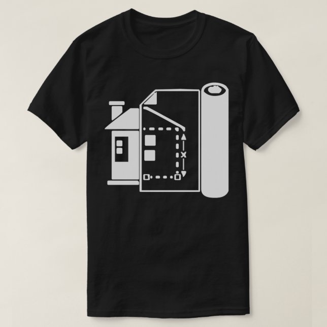 Blueprint House Architect 1  T Shirt (Design framsida)