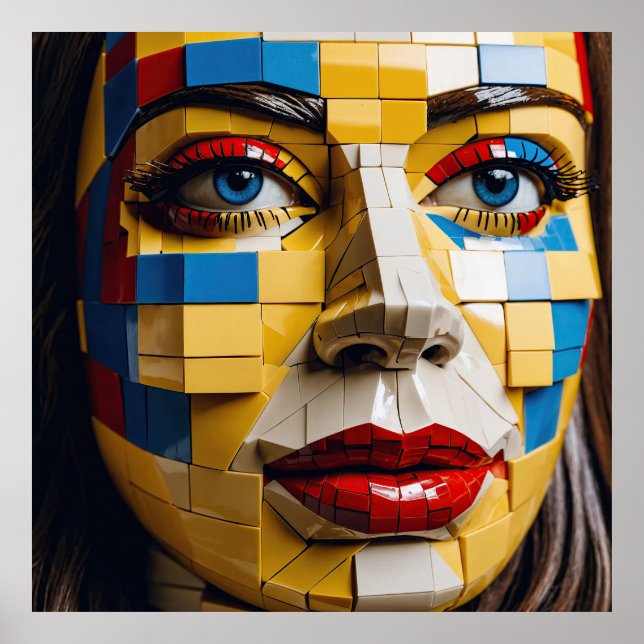 "Blueprint of Humanity" - Kuba Porträtt Poster (Framsidan)