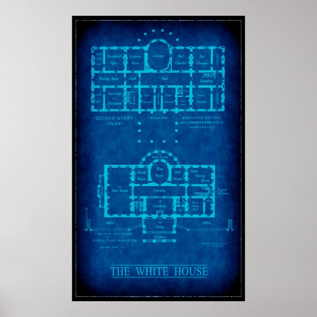BLUEPRINT PÅ VITHUSET POSTER (Framsidan)