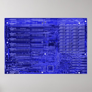 blueray - elektroniskt kretskort poster