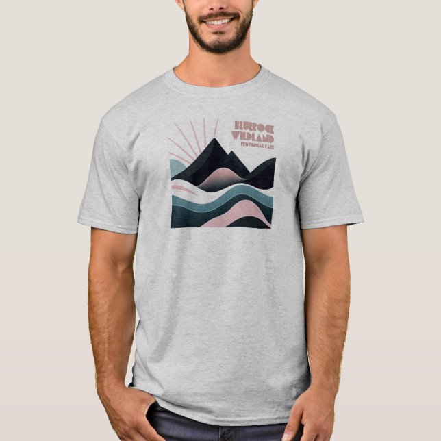 Bluerock Wildlands Färgad Backe T Shirt (Framsida)