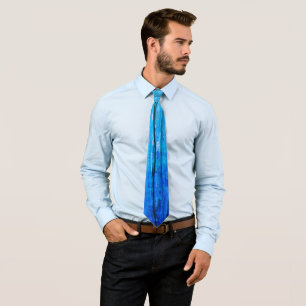 Blues - Abstrakt Acrylic Art Necktie Slips