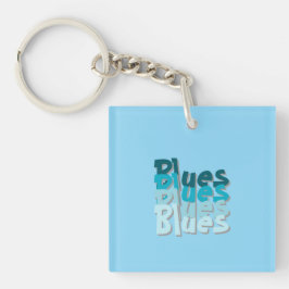Blues Akryl Nyckelring