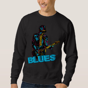 Blues Älskare Lång Ärmad Tröja
