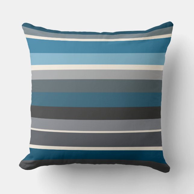 Blues and Grays Rand Kudde (Framsida)