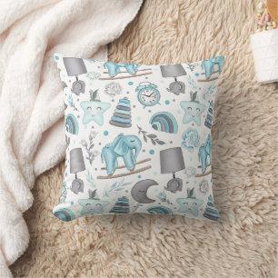 Blues and Grays: Snyggt Nursery Pillows Kudde