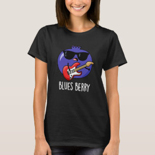 Blues Berry Funny Fruit Pun Mörk BG T Shirt