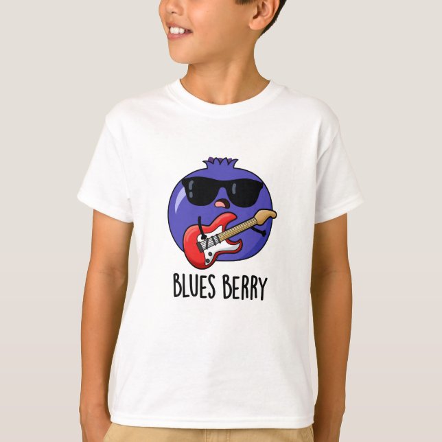 Blues Berry Funny Fruit Pun T Shirt (Framsida)
