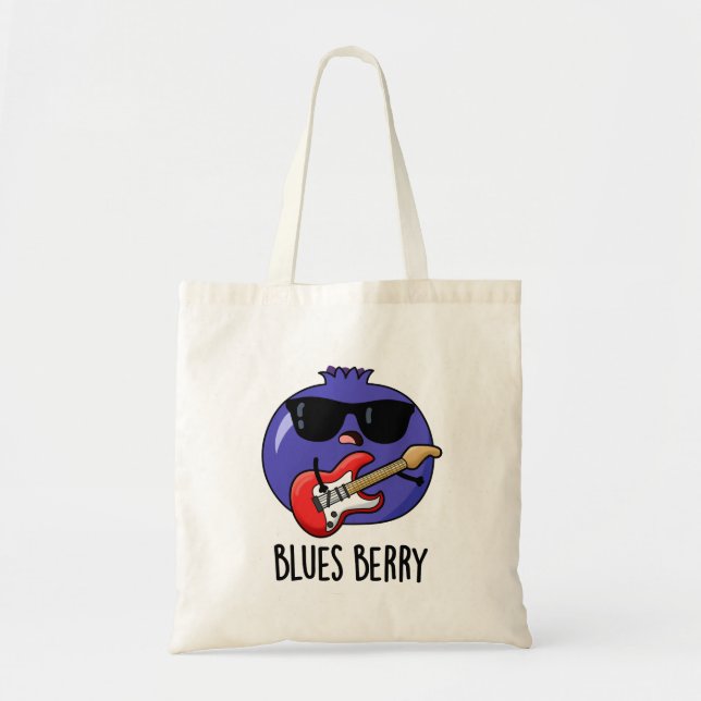 Blues Berry Funny Fruit Pun Tygkasse (Framsidan)