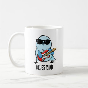 Blues Bird Funny Bluebird Pun Kaffemugg