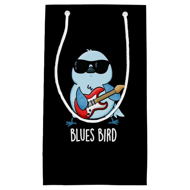 Blues Bird Funny Bluebird Pun Mörk BG (Framsidan)