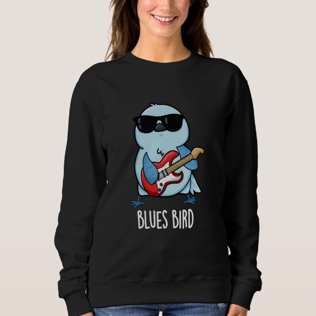 Blues Bird Funny Music Pun T Shirt (Framsida)