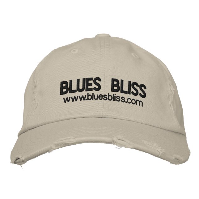 Blues Bliss Distress Cap Broderad Keps (Framsida)