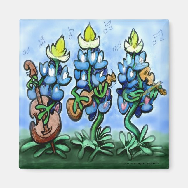 Blues Bonnets Magnet (Framsidan)