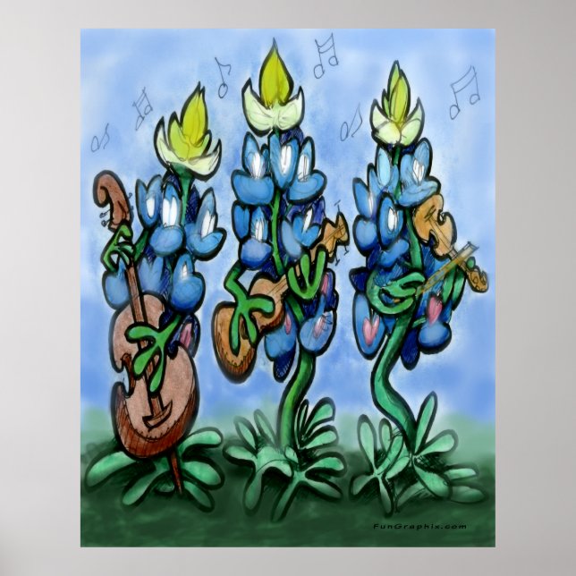 Blues Bonnets Poster (Framsidan)