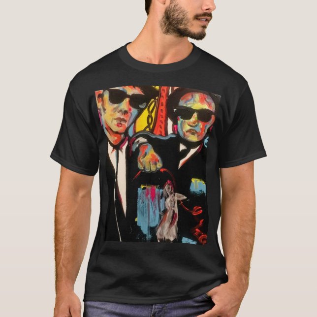 Blues Brothers Pop Art Tröja-Retro Stil T Shirt (Framsida)