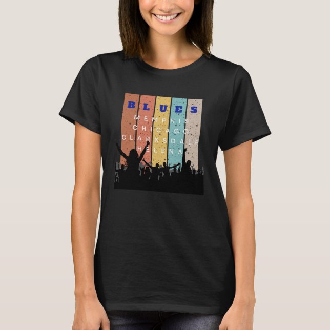Blues Concert Time T Shirt (Framsida)
