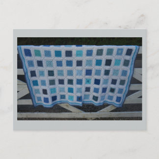 Blues Crochet Blanket Vykort