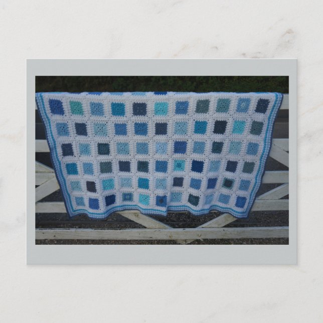 Blues Crochet Blanket Vykort (Framsida)