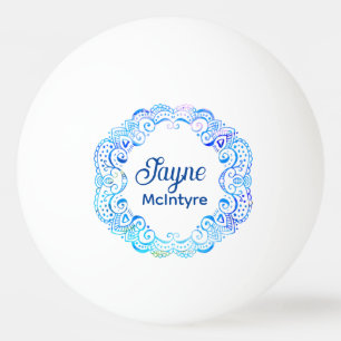 Blues Filigree Circle Tattoo Pingisboll