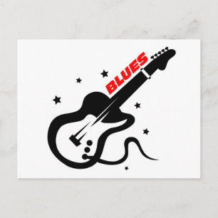 Blues Guitar Vykort