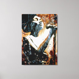 Blues in Brown on Stretched Canvas