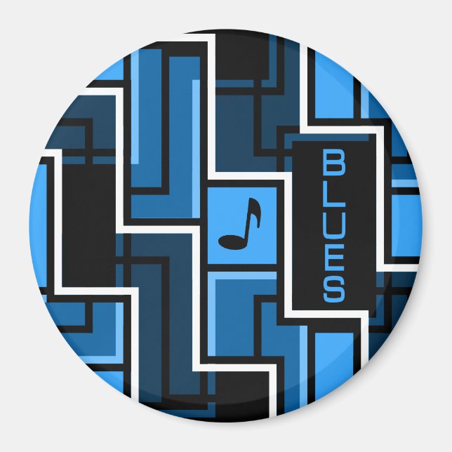 Blues magnet, large magnet (Framsidan)