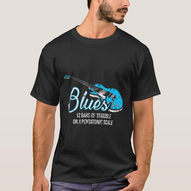 Blues Music Band Älskare Harmonica Teacher Classic T Shirt (Framsida)