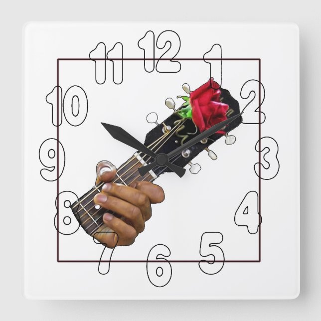 Blues Music, Bra Feelin' Bad Clock Fyrkantig Klocka (Framsida)