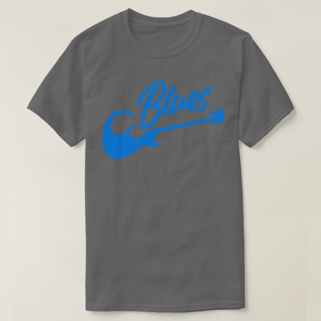 Blues Music Guitar T Shirt (Design framsida)